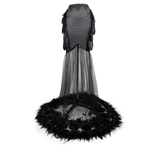 Eva Lady Jupe Sirène ‘Black Feathers’ Noire REMISE allant 9
