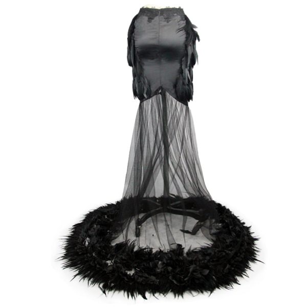 Eva Lady Jupe Sirène ‘Black Feathers’ Noire REMISE allant 10