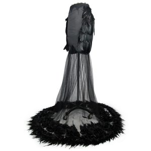 Eva Lady Jupe Sirène ‘Black Feathers’ Noire REMISE allant 36