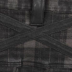 ﻿soldes PUNK RAVE Kilt ‘Bersek’ En Tartan à Carreaux Marrons Et Noirs 48
