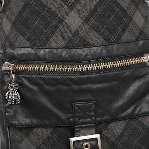 ﻿soldes PUNK RAVE Kilt ‘Bersek’ En Tartan à Carreaux Marrons Et Noirs 54