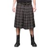 Retour Gratuit QUEEN OF DARKNESS Kilt Epais En Tartan Gris 59