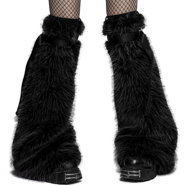 PUNK RAVE Leg Warmers ‘Cool Girl’ Noirs marque pas cher en ligne 5