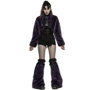 PUNK RAVE Leg Warmers ‘Cool Girl’ Pourpres Authenticité garantie 17