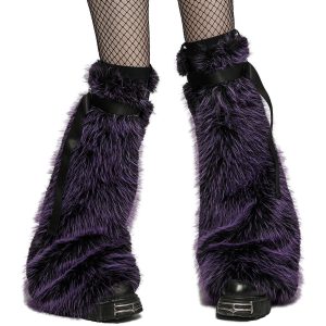 PUNK RAVE Leg Warmers ‘Cool Girl’ Pourpres Authenticité garantie 25