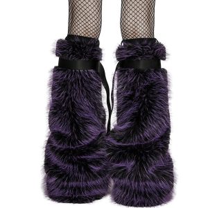 PUNK RAVE Leg Warmers ‘Cool Girl’ Pourpres Authenticité garantie 27