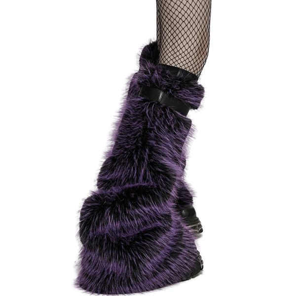 PUNK RAVE Leg Warmers ‘Cool Girl’ Pourpres Authenticité garantie 9