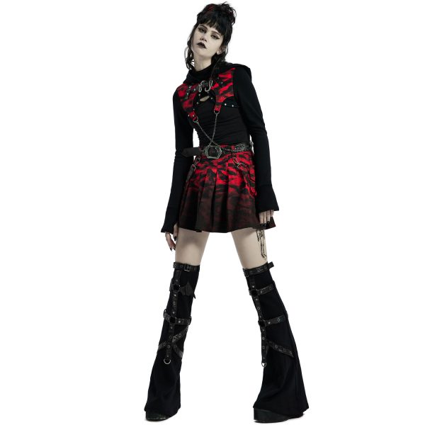 PUNK RAVE Leg Warmers ‘Gehenna’ Noirs Retour gratuit en magasin. 3