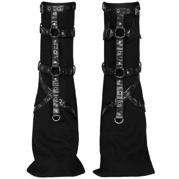 PUNK RAVE Leg Warmers ‘Gehenna’ Noirs Retour gratuit en magasin. 13