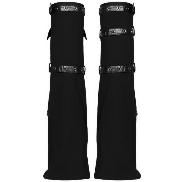 PUNK RAVE Leg Warmers ‘Gehenna’ Noirs Retour gratuit en magasin. 14