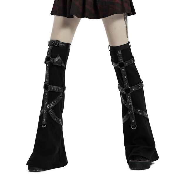 PUNK RAVE Leg Warmers ‘Gehenna’ Noirs Retour gratuit en magasin. 1