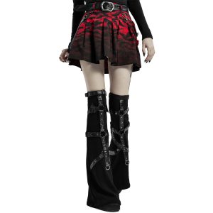 PUNK RAVE Leg Warmers ‘Gehenna’ Noirs Retour gratuit en magasin. 34