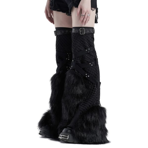 a Prix Discount PUNK RAVE Leg Warmers ‘Punk Handsome’ Noirs 13