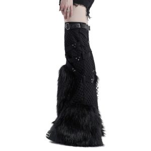 a Prix Discount PUNK RAVE Leg Warmers ‘Punk Handsome’ Noirs 46