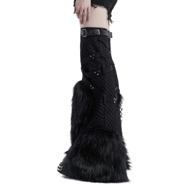 a Prix Discount PUNK RAVE Leg Warmers ‘Punk Handsome’ Noirs 14