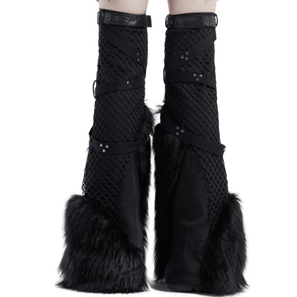 a Prix Discount PUNK RAVE Leg Warmers ‘Punk Handsome’ Noirs 16