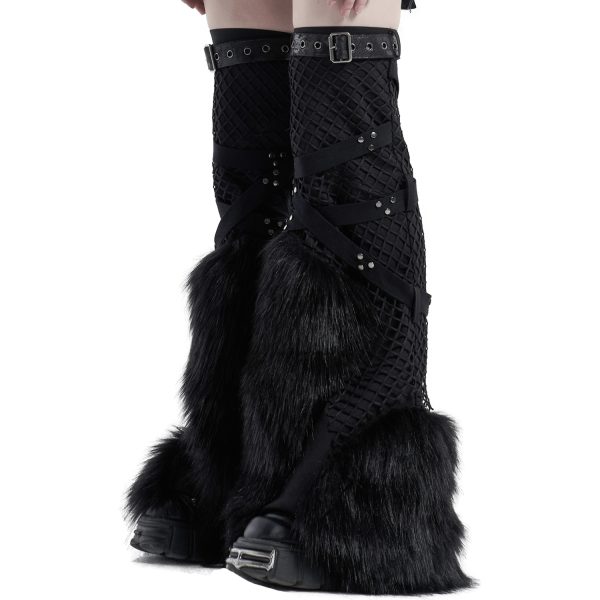 a Prix Discount PUNK RAVE Leg Warmers ‘Punk Handsome’ Noirs 18