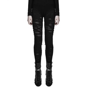 PUNK RAVE Legging ‘Ripped Off’ Noir Retour Gratuit 21
