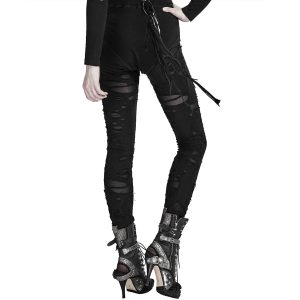 PUNK RAVE Legging ‘Ripped Off’ Noir Retour Gratuit 23