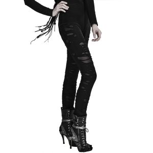 PUNK RAVE Legging ‘Ripped Off’ Noir Retour Gratuit 25