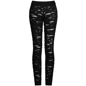 PUNK RAVE Legging ‘Ripped Off’ Noir Retour Gratuit 27
