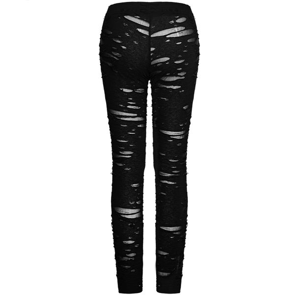 PUNK RAVE Legging ‘Ripped Off’ Noir Retour Gratuit 10