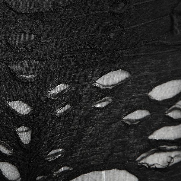 PUNK RAVE Legging ‘Ripped Off’ Noir Retour Gratuit 11