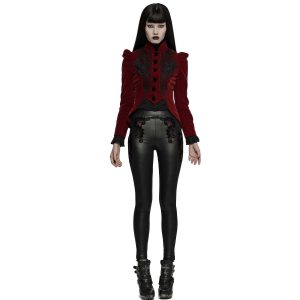 PUNK RAVE Leggings ‘Alluria’ Noir Et Rouge qualité supérieure 22