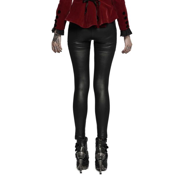 PUNK RAVE Leggings ‘Alluria’ Noir Et Rouge qualité supérieure 7