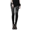Livraison internationale PUNK RAVE Leggings ‘Brocéliande’ Noir Et Gris 58