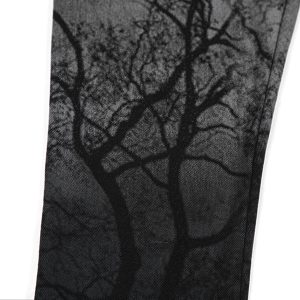 Livraison internationale PUNK RAVE Leggings ‘Brocéliande’ Noir Et Gris 34