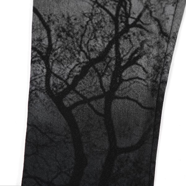 Livraison internationale PUNK RAVE Leggings ‘Brocéliande’ Noir Et Gris 11