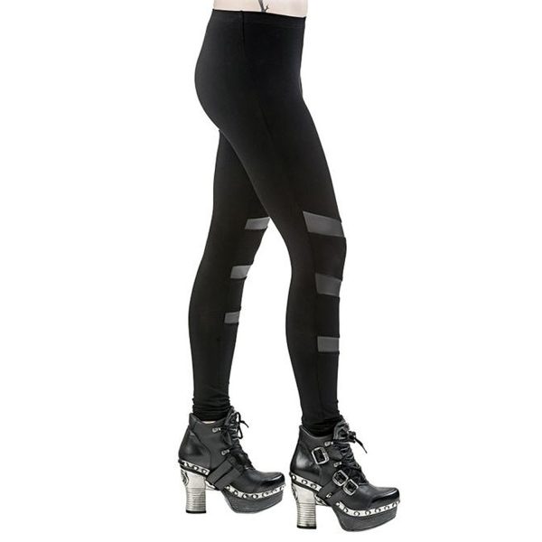 QUEEN OF DARKNESS Leggings ‘Follow Me’ Noir Prestation Et Rapide 6