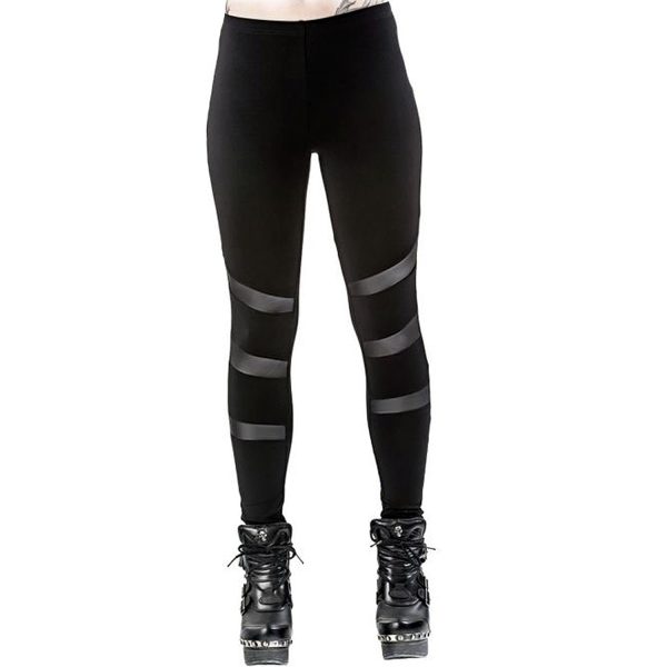 QUEEN OF DARKNESS Leggings ‘Follow Me’ Noir Prestation Et Rapide 7
