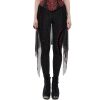 meilleur service PUNK RAVE Leggings ‘Goth Flames’ Noir Et Rouge 25
