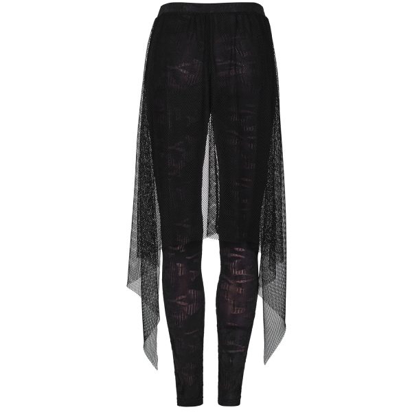 meilleur service PUNK RAVE Leggings ‘Goth Flames’ Noir Et Rouge 13