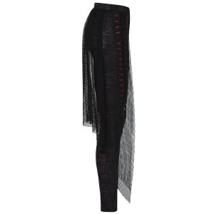 meilleur service PUNK RAVE Leggings ‘Goth Flames’ Noir Et Rouge 42