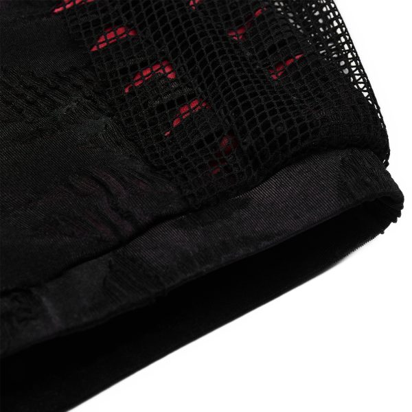 meilleur service PUNK RAVE Leggings ‘Goth Flames’ Noir Et Rouge 15