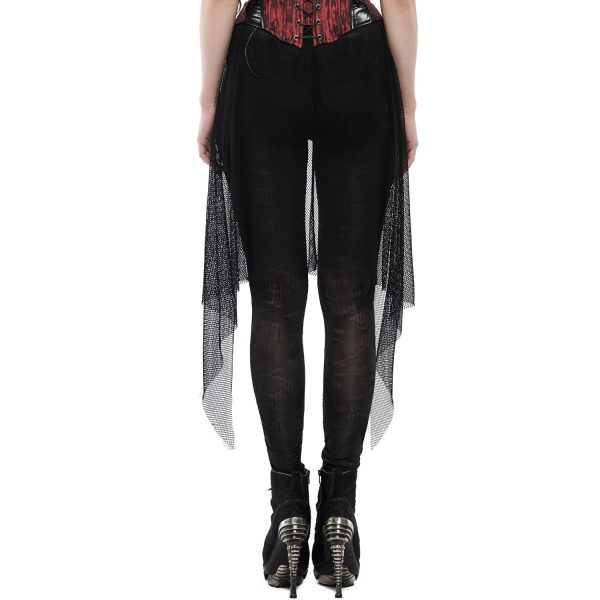 meilleur service PUNK RAVE Leggings ‘Goth Flames’ Noir Et Rouge 8