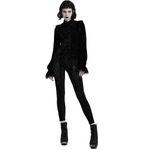outlet soldes PUNK RAVE Leggings ‘Gothic Retro’ Noir 18