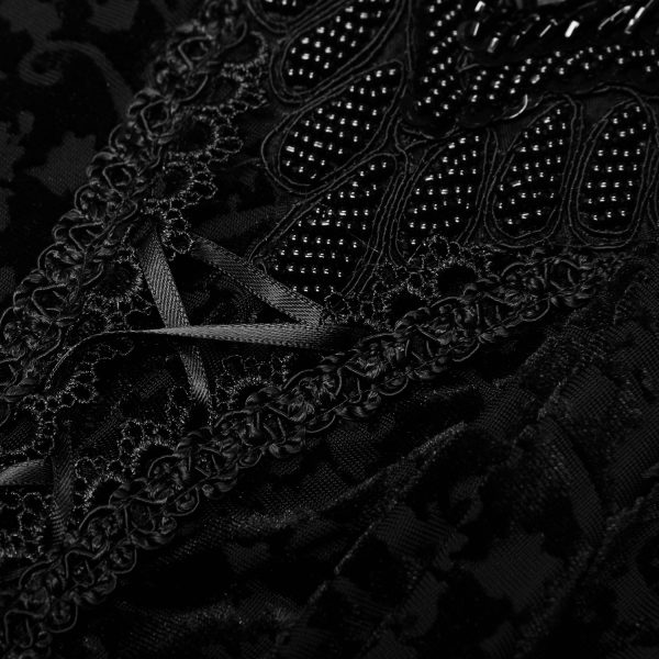 outlet soldes PUNK RAVE Leggings ‘Gothic Retro’ Noir 14