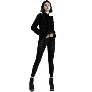 outlet soldes PUNK RAVE Leggings ‘Gothic Retro’ Noir 22