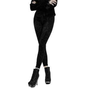 outlet soldes PUNK RAVE Leggings ‘Gothic Retro’ Noir 26