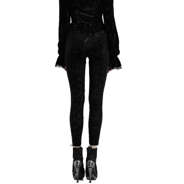 outlet soldes PUNK RAVE Leggings ‘Gothic Retro’ Noir 8