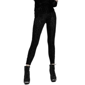 outlet soldes PUNK RAVE Leggings ‘Gothic Retro’ Noir 30