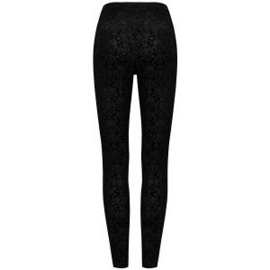 outlet soldes PUNK RAVE Leggings ‘Gothic Retro’ Noir 34