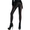 luxe soldes PUNK RAVE Leggings ‘Hecate’ Noir Et Bordeaux 61