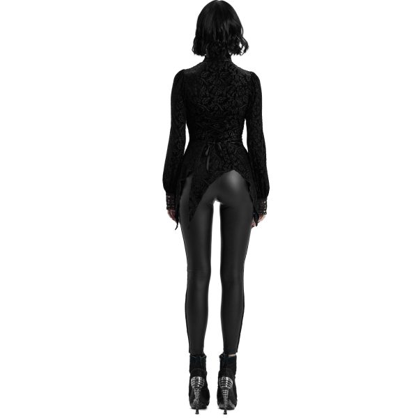 luxe soldes PUNK RAVE Leggings ‘Hecate’ Noir Et Bordeaux 4