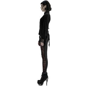 luxe soldes PUNK RAVE Leggings ‘Hecate’ Noir Et Bordeaux 26