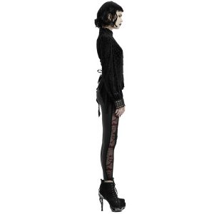 luxe soldes PUNK RAVE Leggings ‘Hecate’ Noir Et Bordeaux 30